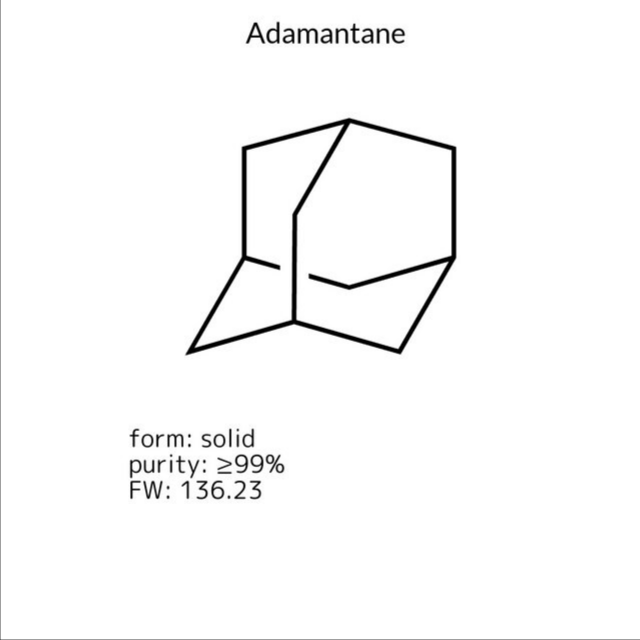 Adamantane, 1 X 100 g (100277-100G) | MilliporeSigma® (Sigma-Aldrich)