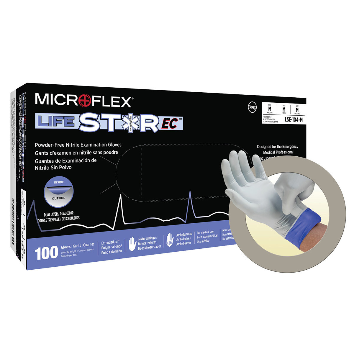 Microflex Lifestar EC LSE-104 Nitrile Gloves - 1000/Case