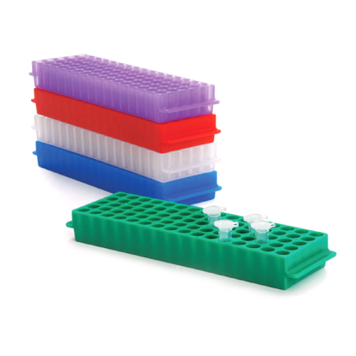 アイルリッヒ　5C 80-Well (5x16) Microcentrifuge Tube Rack, Assorted Color, 5/pk