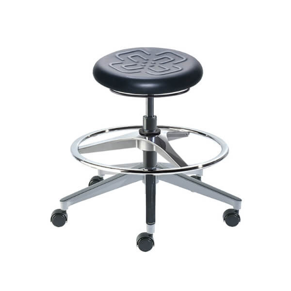 Bio Fit Stools BioFit® Cerex CX Series Wide Aluminum Base ISO 6 Cleanroom Ergonomic ...
