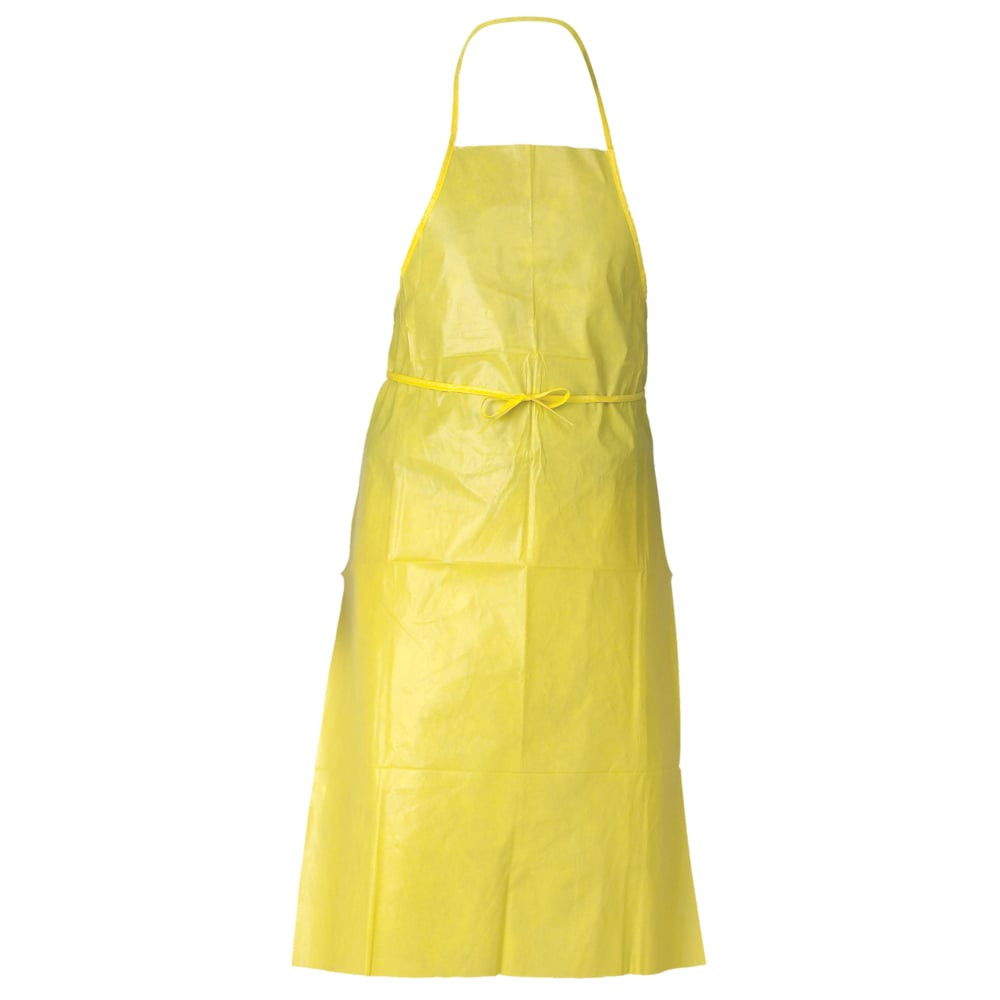 KleenGuard A70 Chemical-Resistant Aprons, Yellow, 100/Case, One Size