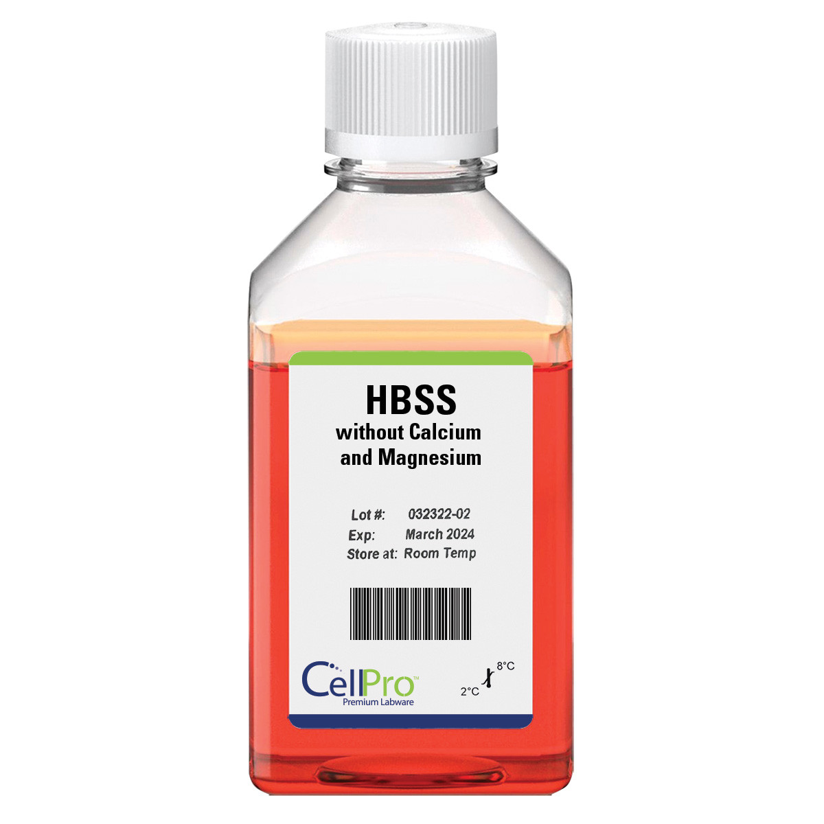 CellPro™ Hank's 1X Balanced Salt Solutions (HBSS) without calcium and ...