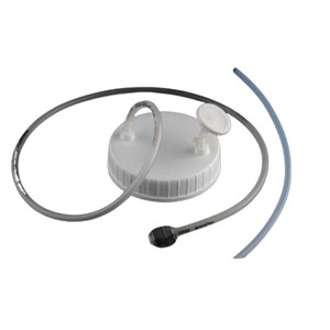 125 mL Erlenmeyer Flask Bi-directional Transfer Cap with Silicon Tube (50cm 1/8" ID 1/4" OD), Male CPC Connector with Female Sealing Cap, Vent Filter (0.22 μm Φ42mm), without Flask, Sterile, 1/pk, 4/cs