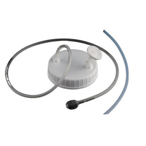 1000 mL Erlenmeyer Flask Bi-directional Transfer Cap with Silicon Tube (50cm 1/8" ID 1/4" OD), Male CPC Connector with Female Sealing Cap with, Vent Filter (0.22 μm Φ42mm), without Flask, Sterile, 1/pk, 4/cs