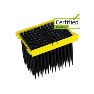 1000uL Tecan™ Genesis Freedom®, Freedom EVO®, Fluent® and Miniprep with LiHa® Robotic Automation Tips (P1000), Black Conductive, 96-Well Head/Tip Format, Sterile, Low Retention, Single Stack, 16 Tip Boxes x 96-Tips, 1536/Case