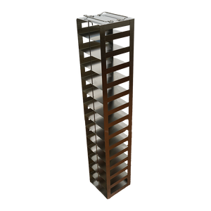 Stainless Steel Freezer Racks - Vertical 2-Box Configuration