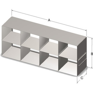 Upright Rack for High Boxes Containing 15 mL & 50 mL Tubes