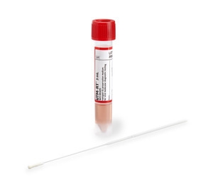 Universal Nasopharyngeal Swab kit for COVID-19 and other virus, sample transport & storage time: 2-4 degrees Celsius & 48hrs, unused VTM=RT, sterile includes swabs, 3.0mL VTM transport media & 10mL vials, kit of 100, 100/Pk