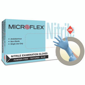 Microflex® N85 Fully Textured Nitrile Exam Gloves