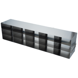 Upright Stainless-Steel Freezer Rack for 2" Boxes, 5 x 3 Configuration, 15 Box Capacity