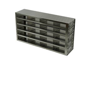 Stainless Steel Freezer Racks with Drawers for 2" Boxes, 4 x 5 Configuration, 20 Box Capacity