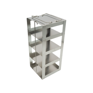 Stainless Steel Freezer Racks for 3" Boxes, Vertical Configuration, 4 Box Capacity