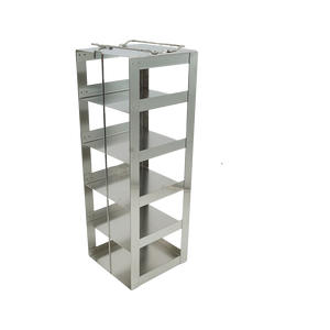 Stainless Steel Freezer Racks for 3", Vertical Configuration, 5 Box Capacity
