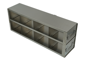 Stainless Steel Freezer Racks for 3.75" Boxes, 4 x 2 Configuration, 8 Box Capacity