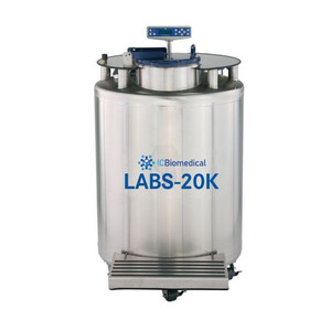 IC Biomedical® LABS20K-CS-GBP, Liquid Nitrogen (LN2) Freezers System with CS200 Controller & Gas Bypass, Capacity: 19,500 x 2.0ml vials)