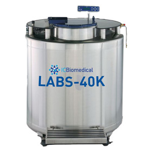 IC Biomedical® LABS40K-CS-GBP, Liquid Nitrogen (LN2) Freezers System with CS200 Controller & Gas Bypass, Capacity: 41,600 x 2.0ml vials)