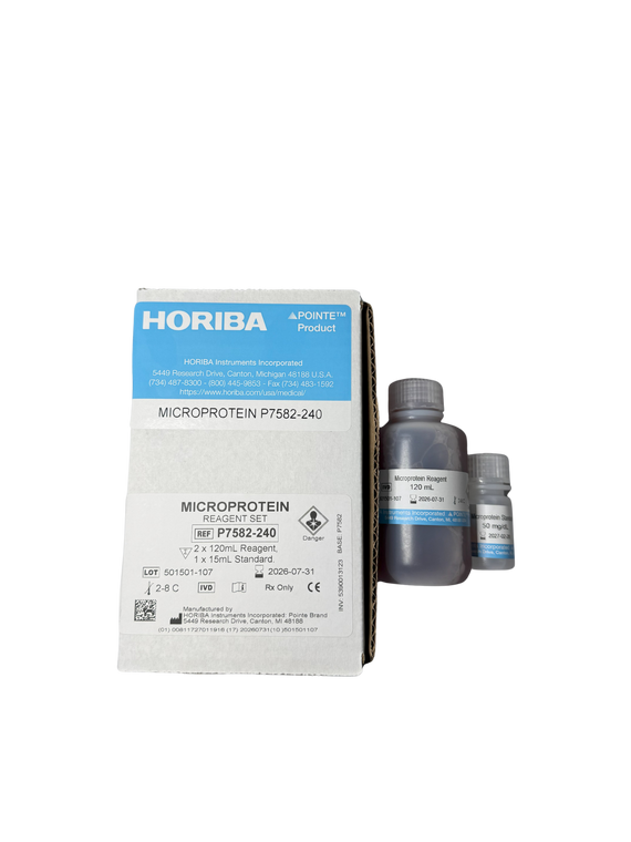 Microprotein reagent set P7582-240, 2 x 120 mL Reagent, 1 x 15 mL Standard (5390013123) | HORIBA® (Pointe Scientific)