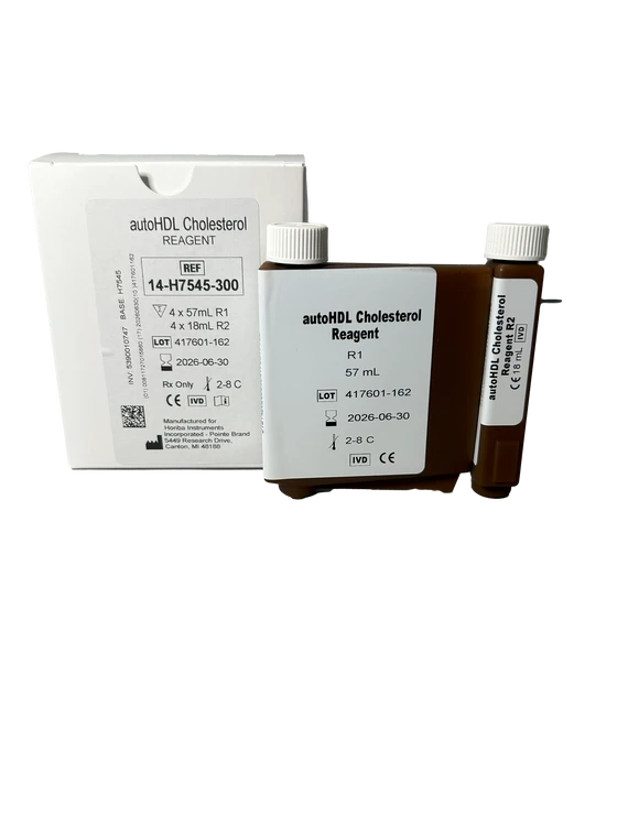 autoHDL Cholesterol Reagent Set 14-H7545-300, R1: 4 x 57 mL, R2: 4 x 18 mL (5390010747) | HORIBA® (Pointe Scientific)
