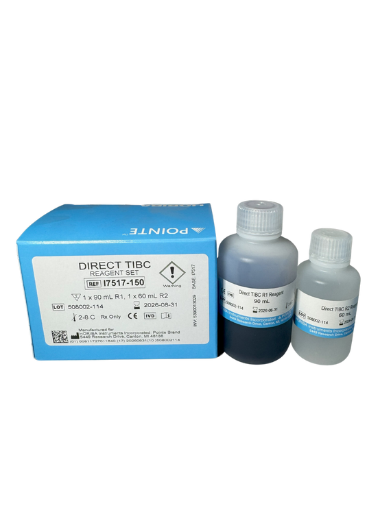 Direct TIBC Reagent Set I7517-150, R1: 1 x 90 mL, R2: 1 x 60 mL (5390013029) | HORIBA® (Pointe Scientific)