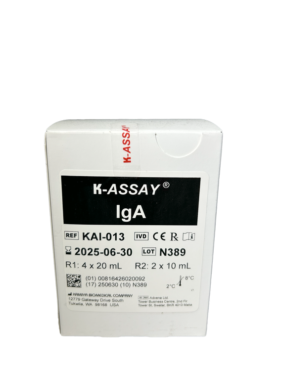 K-ASSAY IgA KAI-013, R1: 4 x 20 mL, R2: 2 x 10 mL (5300000957) | HORIBA® (Pointe Scientific)