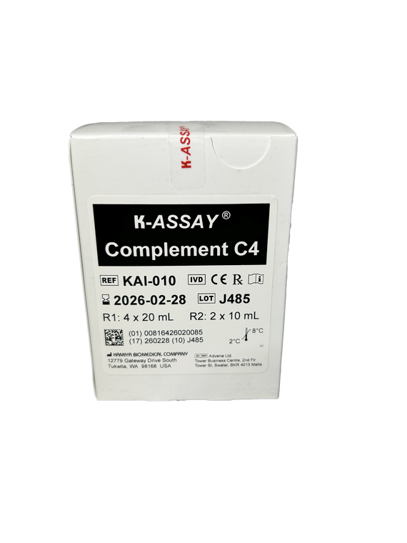 K-ASSAY Complement C4 KAI-010, R1: 4 x 20 mL, R2: 2 x 10 mL (5300000575) | HORIBA® (Pointe Scientific)