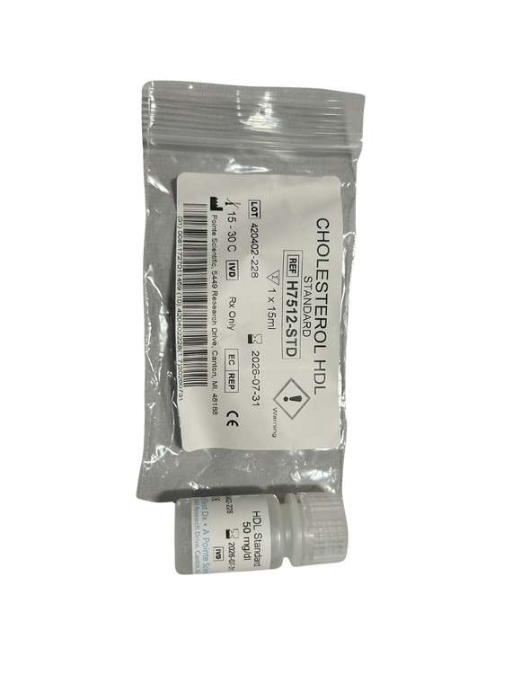 Cholesterol-HDL Standard H7512-STD, 1 x 15 mL (5390012936) | HORIBA® (Pointe Scientific)