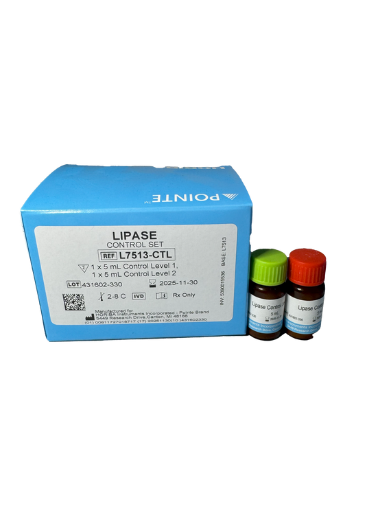 Lipase Control Set L7513-CTL, Level 1: 1 x 5 mL, Level 2: 1 x 5 mL (5390015531) | HORIBA® (Pointe Scientific)