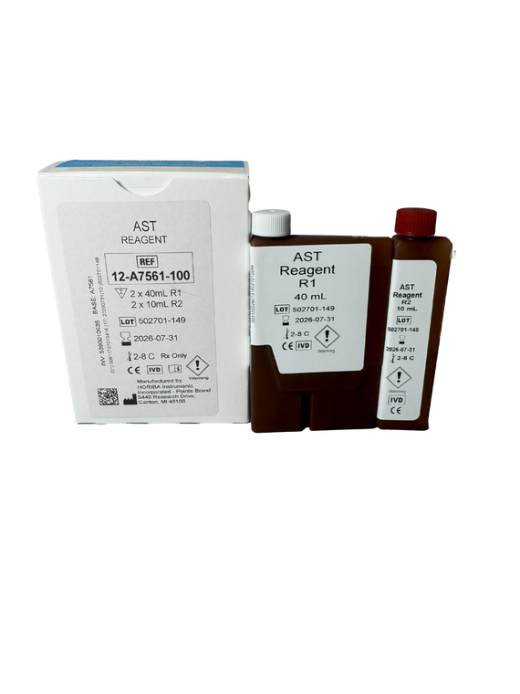 AST (SGOT) Reagent Set 12-A7561-100, R1: 2 x 40 mL, R2: 2 x 10 mL (5390010635) | HORIBA® (Pointe Scientific)