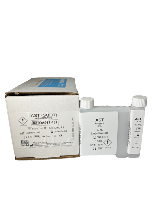AST Reagent Set OA961-487, R1: 6 x 67 mL, R2: 5 x 17 mL (5390013093) | HORIBA® (Pointe Scientific)