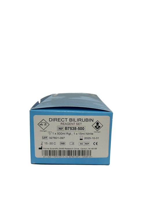 Direct Bilirubin B7538-500, Reagent: 1 x 500 mL, Nitrite: 1 x 15 mL (5390012479) | HORIBA® (Pointe Scientific)
