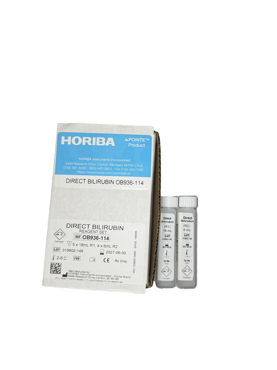 Direct Bilirubin - AU OB936-114, R1: 5 x 18 mL, R2: 4 x 6 mL (5390013095) | HORIBA® (Pointe Scientific)