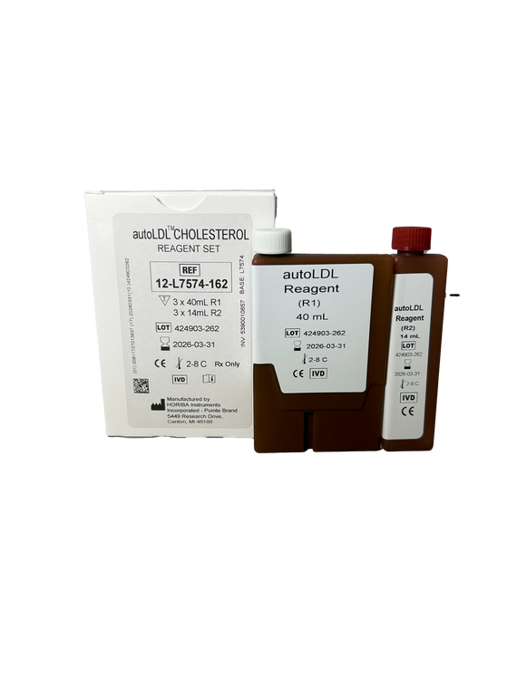 autoLDL Cholesterol Reagent Set 12-L7574-162, R1: 3 x 40 mL, R2: 3 x 14 mL (5390010657) | HORIBA® (Pointe Scientific)