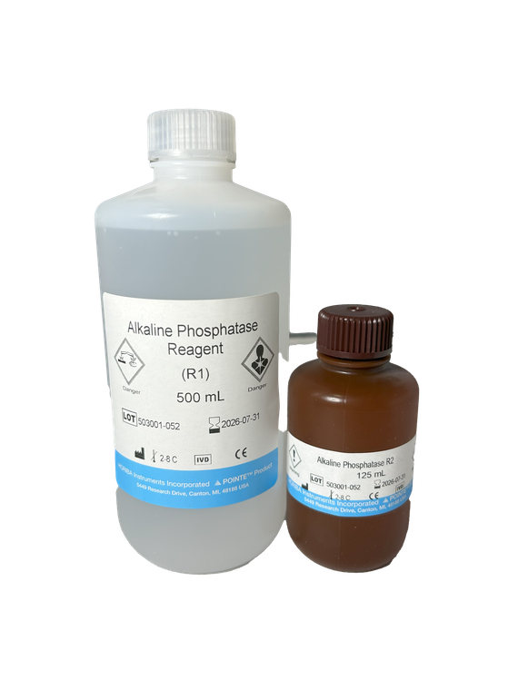 Alkaline Phosphatase (Liquid) A7516-625, R1: 500 mL, R2: 125 mL  (5390012450) | HORIBA® (Pointe Scientific)