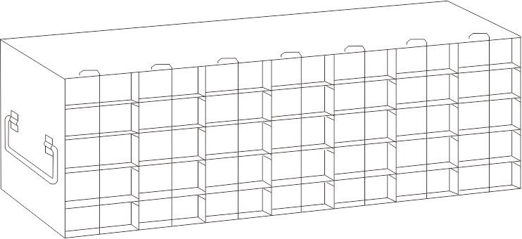 Tube Freezer Rack Transfer Stainless Steel Upright Freezer Rack for 96-Well Microtube Boxes, 7 x 5 ...