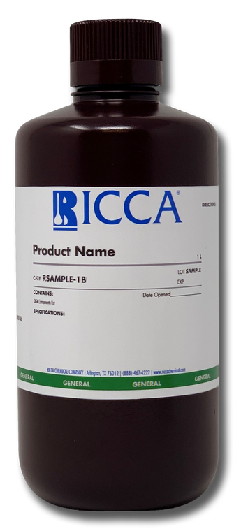Povidone-Iodine Solution, 7% (w/v), 0.7% (w/v) Available Iodine, for Laboratory Use Only  | RICCA Chemical Company® (R3953000-1B), 1 L Amber poly
