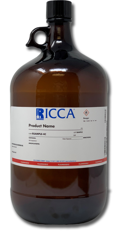 Isopropyl Alcohol (IPA), HPLC grade  | RICCA Chemical Company® (R4207200-4C), 4 L Glass Amber