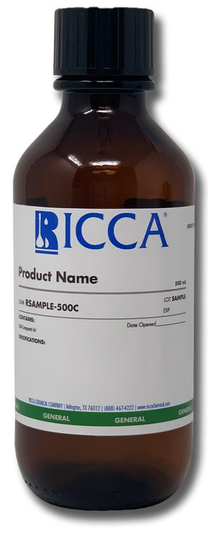Toluidine Blue Stain, 1% (w/v) in 20% (v/v) Alcohol with 1% (v/v) Acetic Acid for Staining and Detection of Basal Cell Carcinoma on Frozen Sections | RICCA Chemical Company® (8655-16), 500 mL Glass Amber