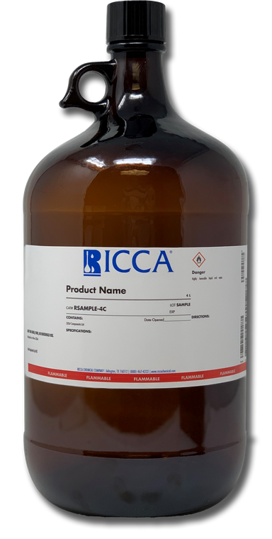 Petroleum Ether, ACS Reagent Grade (Ligroin) | RICCA Chemical Company® (RSOP0200-4C), 4 L Glass Amber