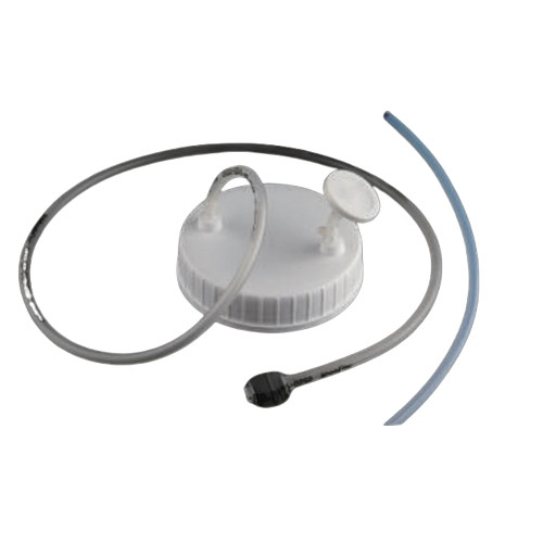 125 mL Erlenmeyer Flask Bi-directional Transfer Cap with Silicon Tube (50cm 1/8" ID 1/4" OD), Male CPC Connector with Female Sealing Cap, Vent Filter (0.22 μm Φ42mm), without Flask, Sterile, 1/pk, 4/cs