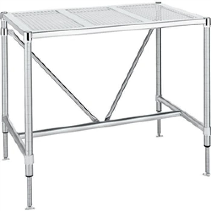 Metro™  Stainless Steel Cleanroom Table, Perforated Top, 30" x 48"