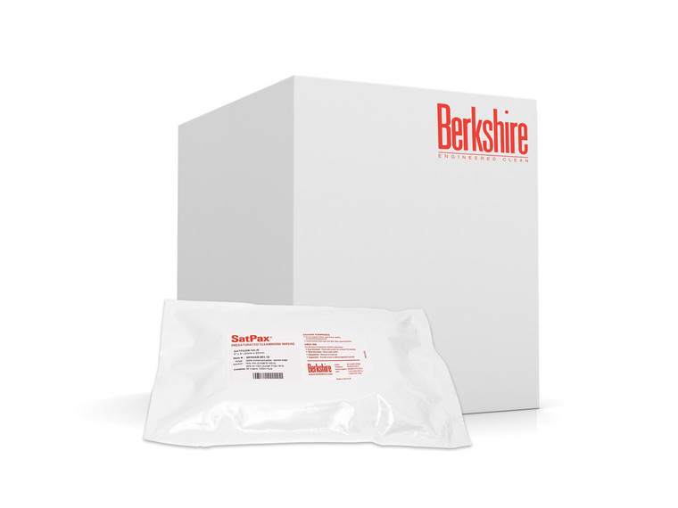 Berkshire SatPax® ValuSeal® HA IPA Presaturated Cleanroom Wipes, 8/Case