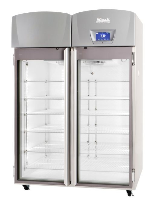 Migali® EVOX-2RG Series Hospital, Pharmacy, Refrigerator 44.9 Cu. Ft. Capacity Two Glass Door | +2 to +8°C