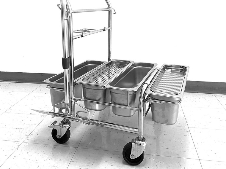 Berkshire BCR® All-in-One Stainless Steel Mop Cart Set, 1/Case
