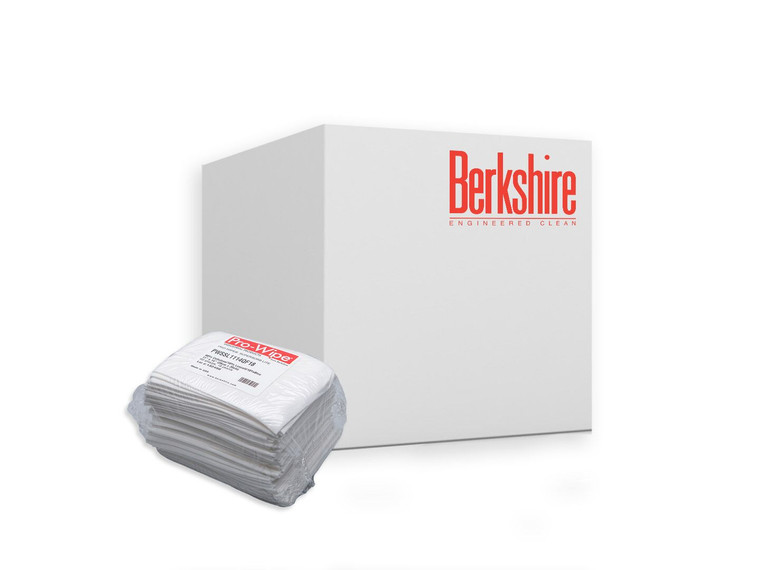 Berkshire Pro-Wipe® SuperSorb Lite Nonwoven Cleanroom Industrial Wipes, 18/Case