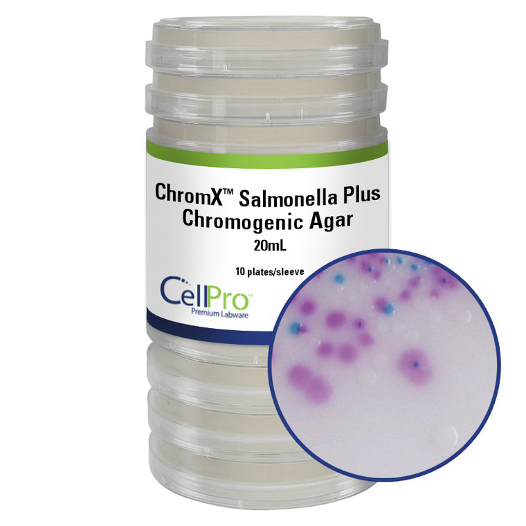 ChromX™ Salmonella Plus Chromogenic Agar, 20 mL, 10/Pk