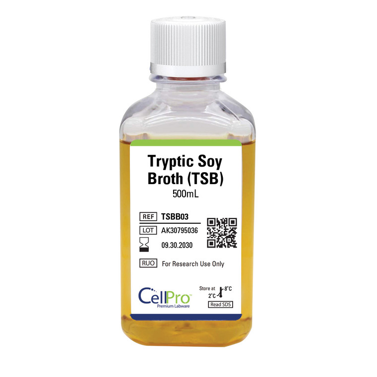 Tryptic Soy Broth (TSB) 500mL Bottle, 1/Pk