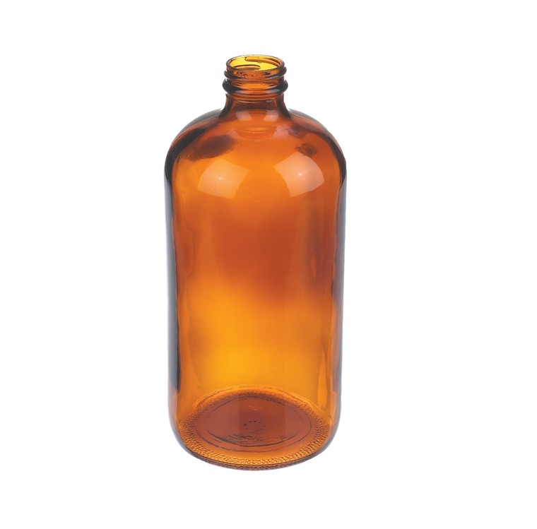 WHEATON® Boston Round Bottle, Amber, 32 oz