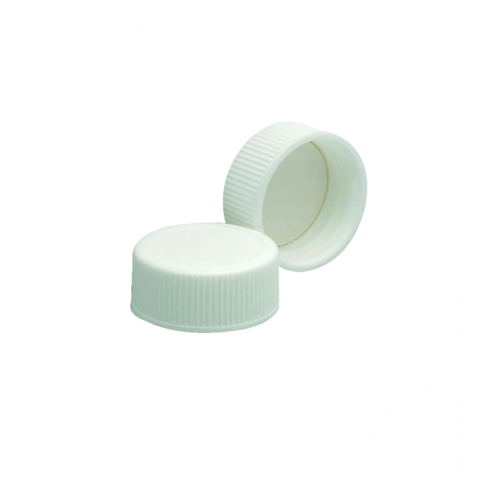 WHEATON® 18-400 White Polypropylene Screw Caps