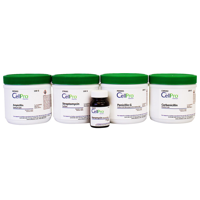 Penicillin/Streptomycin/Neomycin Solution, 50 Milliliters | CAS Number(s): 7732-18-5, 1405-10-3, 3810-74-0, 69-57-8, 7647-14-5