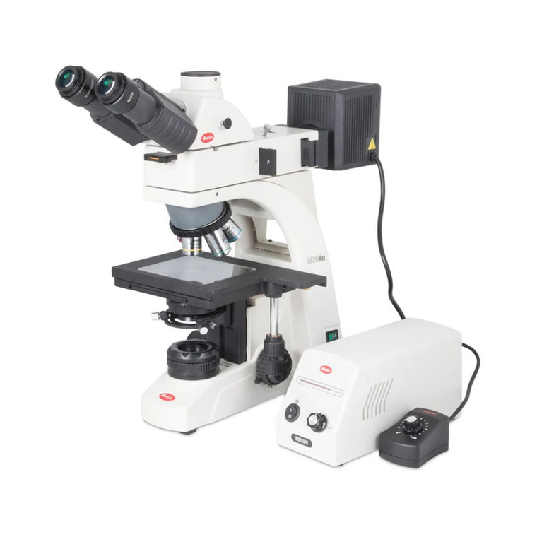 Motic® BA310Met-T Trinocular Microscope (Stroke 3”x 2” Stage) (Erect Image)